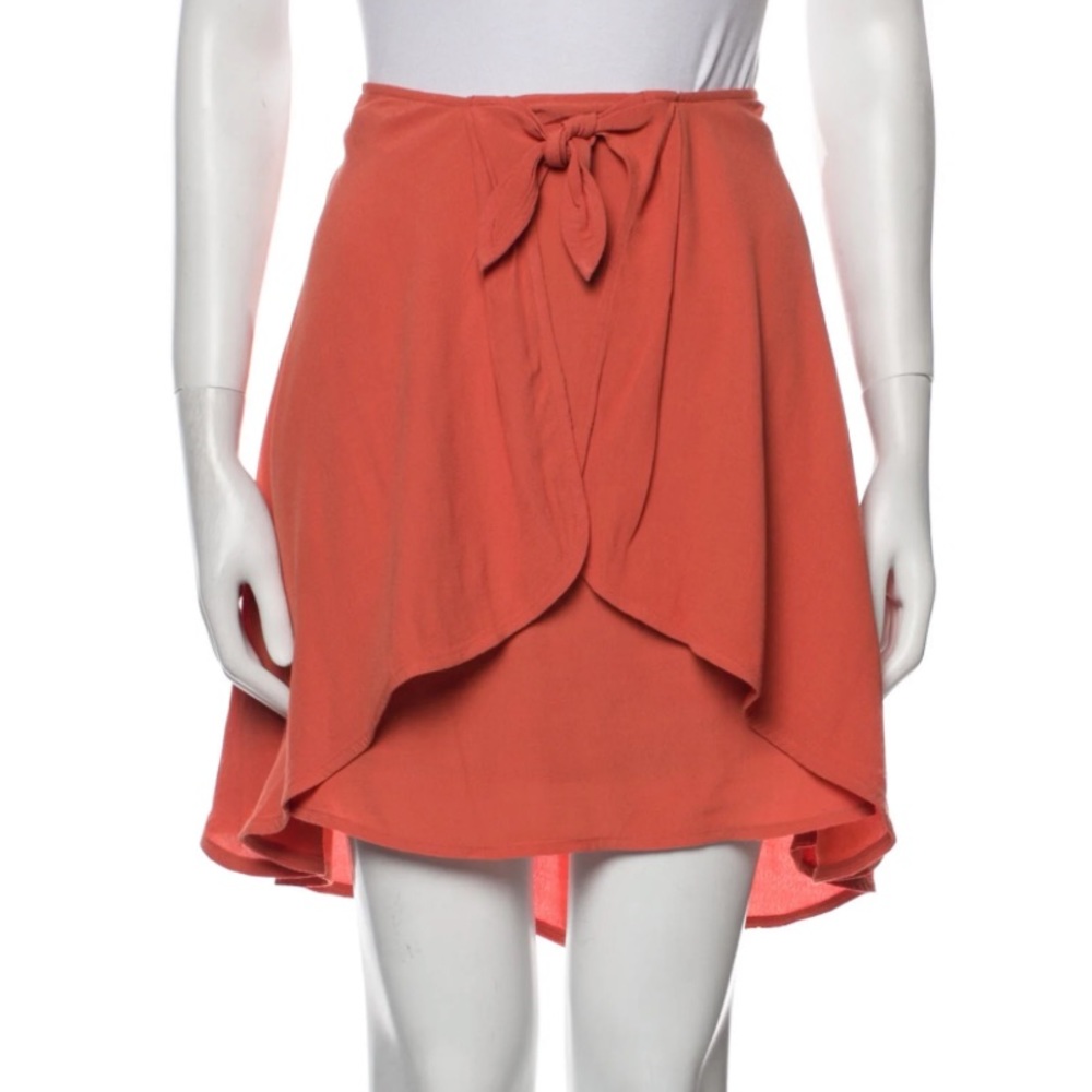 For Love and Lemons orange wrap skirt.